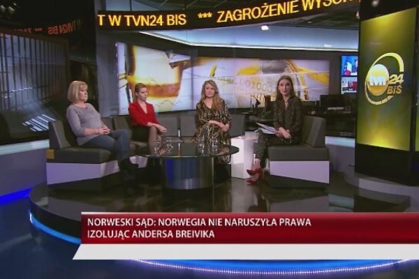 Breivik kontra Norwegia. Debata Kobiet w TVN24 BiS – Monika Dreger