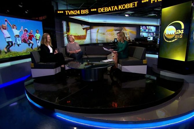 Monika Dreger w programie “Debata Kobiet” w TVN 24 BiS